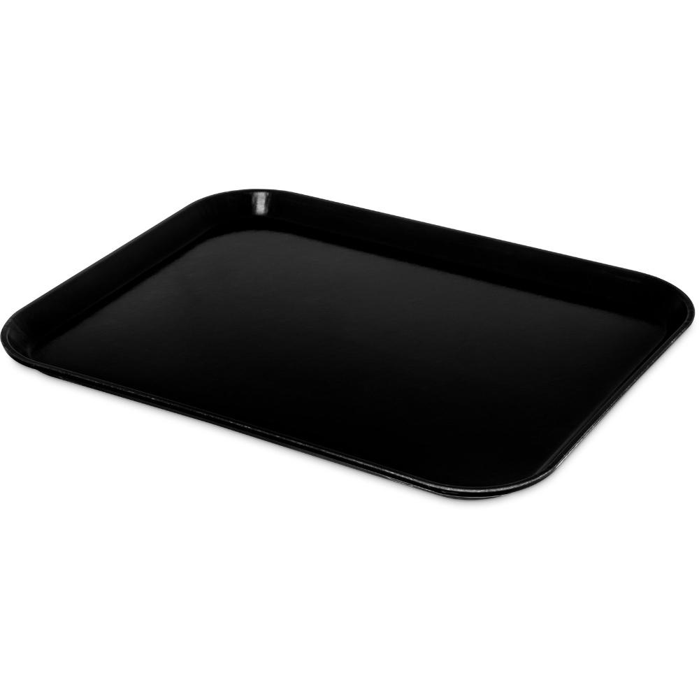 Carlisle 2015FG004 Glasteel Black Cafeteria Tray - 20-1/4